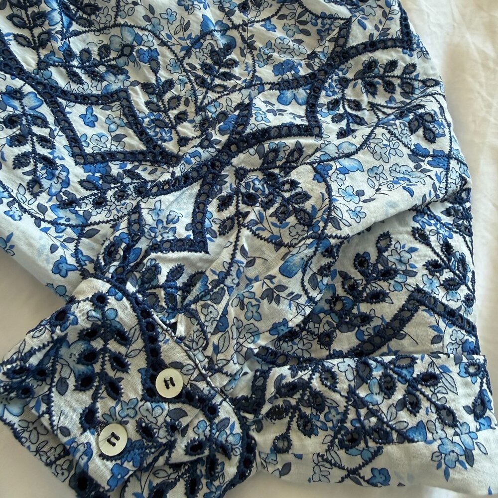 Sézane Yuliana dress Size FR42 US10 blue/white new with tags - Picture 5 of 5